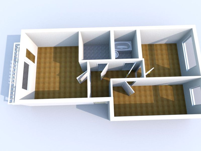 1 Monat ohne Kaltmiete - Helle 3-Zimmer-Wohnung mit Balkon im 2. OG in Neubrandenburg-Datzeviertel